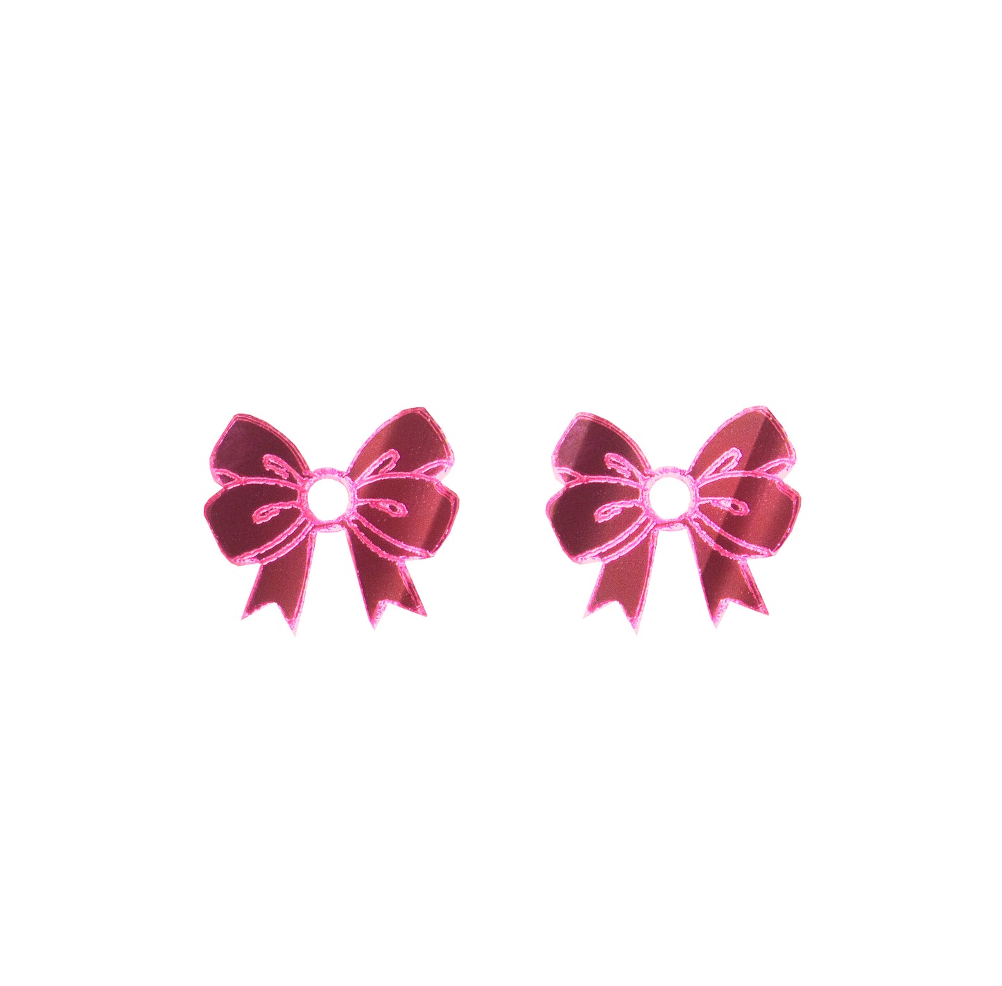 CLAIRE'S RIBBONS MINI PINK MIRROR