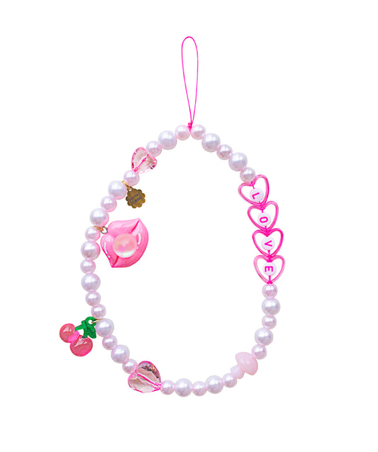 CHERRY KISS PINK PHONECHARM