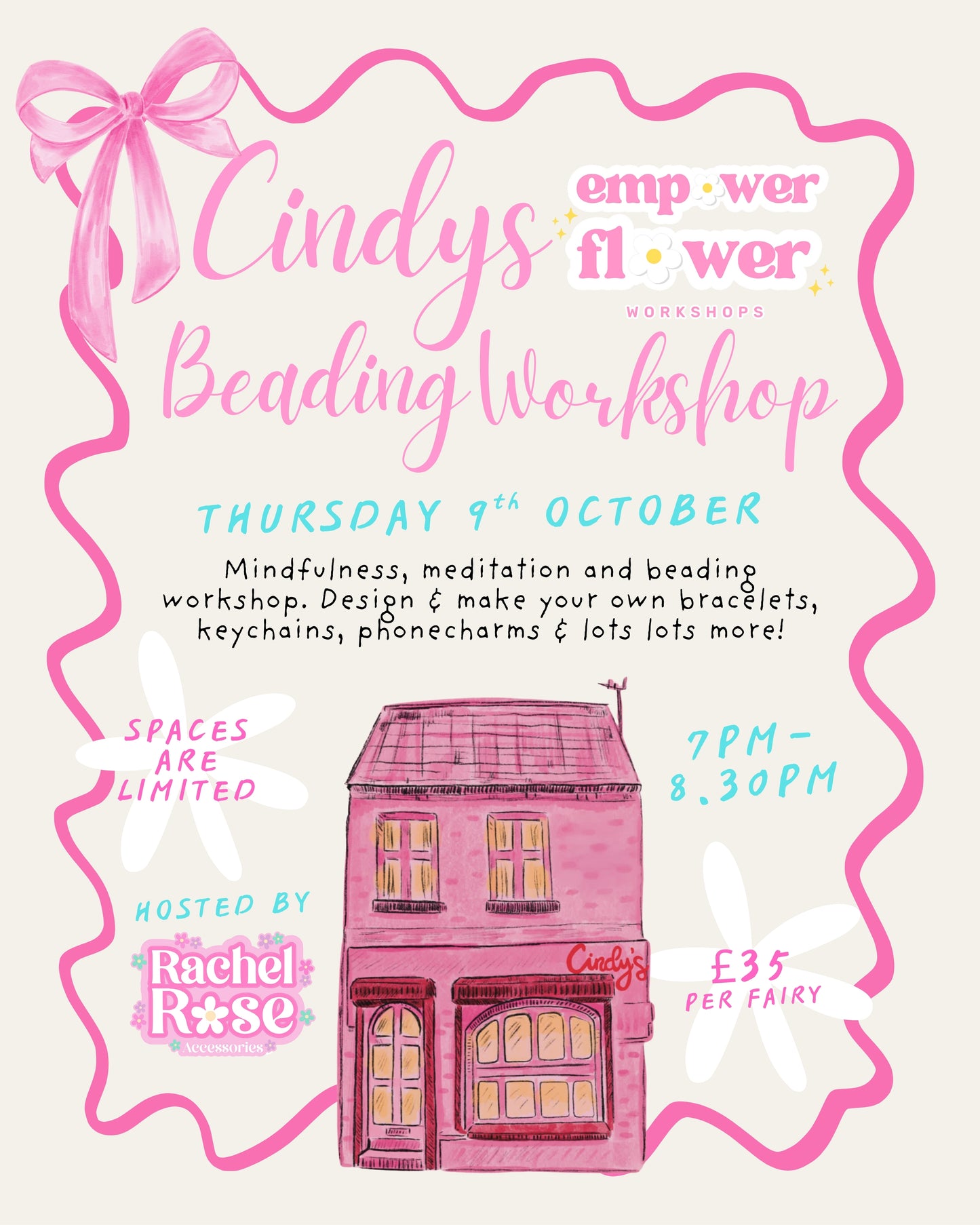 EMPOWER FLOWER FAIRY TICKET AT CINDYS OCTOBER